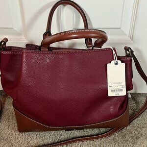 Burgundy with Brown  St. John's Bay purse